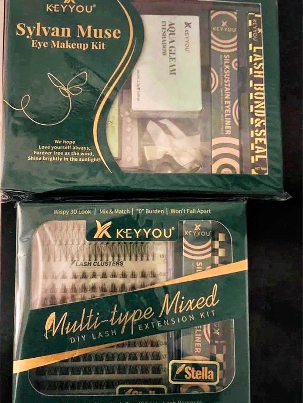 KEYYOU Sylvan Muse Eye Makeup Kit and Multi-type Mixed DIY Lash Extension Kit